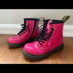 Shiny Pink Toddlers Dr. Martin, size 10
